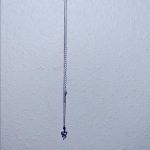 Silver snake necklace